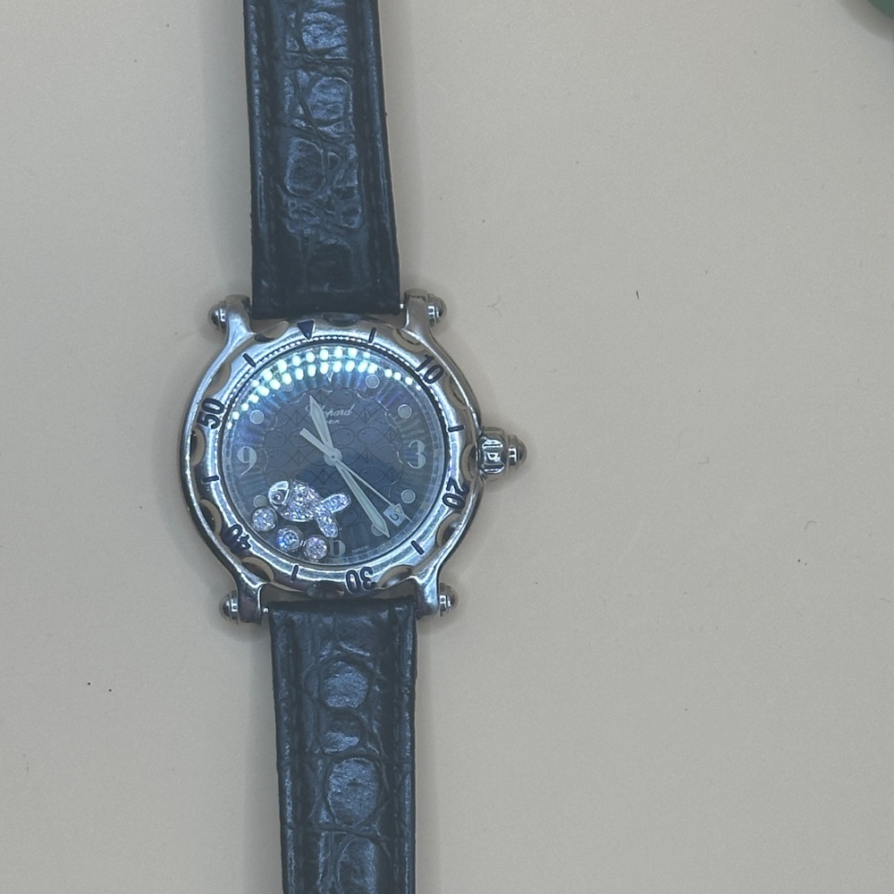 CHOPARD Happy Sport Floating Fish Deep Blue Y2K Watch - Picture 6 of 16